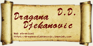 Dragana Đekanović vizit kartica